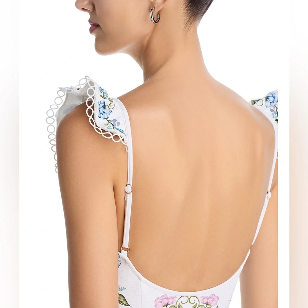 FARM Rio Sweet Bloom Bouquet Swimsuit in Off-white - Picture 3 of 7